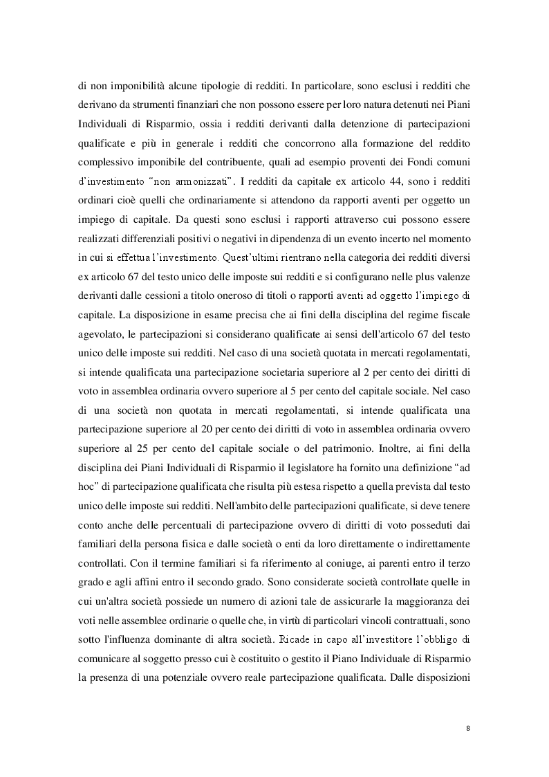 Anteprima della tesi: I Piani Individuali di Risparmio (PIR) : profili normativi, operativi e finanziari, Pagina 3