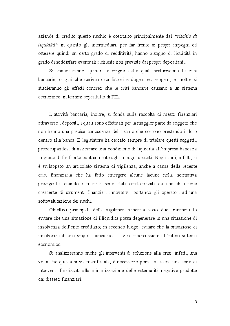 Anteprima della tesi: Le crisi bancarie in Italia - Il caso Monte dei Paschi di Siena, Pagina 3
