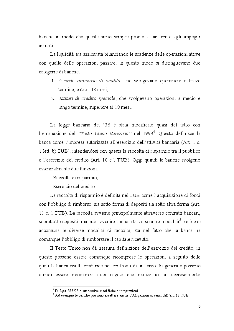 Anteprima della tesi: Le crisi bancarie in Italia - Il caso Monte dei Paschi di Siena, Pagina 6
