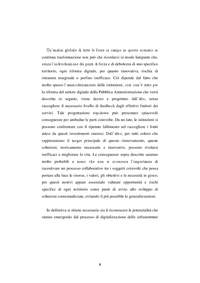 Anteprima della tesi: La nuova governance digitale. Come cambiano le politiche territoriali nell'era del web 2.0., Pagina 7
