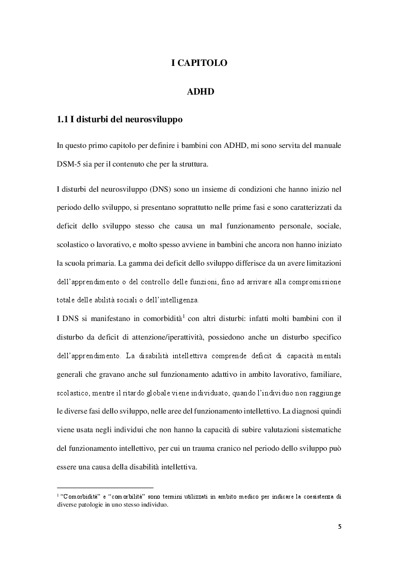 Anteprima della tesi: Il ruolo dell'educatore ed il disturbo da deficit di attenzione/iperattività, Pagina 4