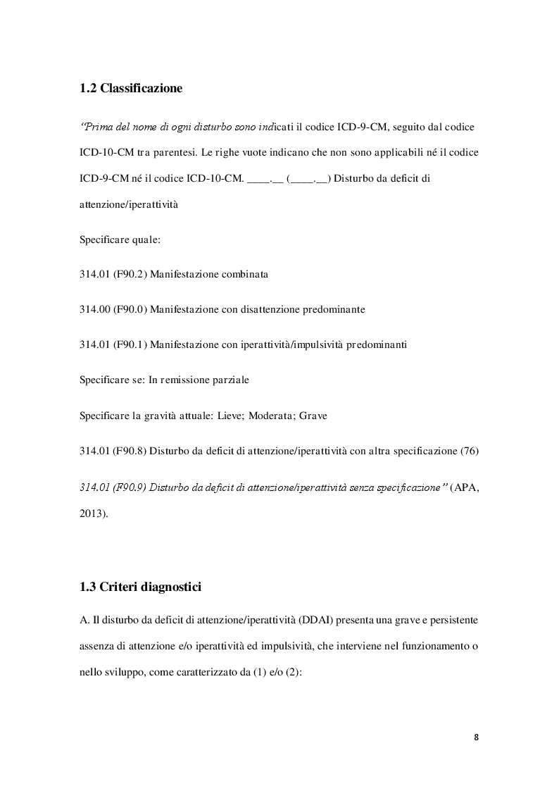 Anteprima della tesi: Il ruolo dell'educatore ed il disturbo da deficit di attenzione/iperattività, Pagina 7