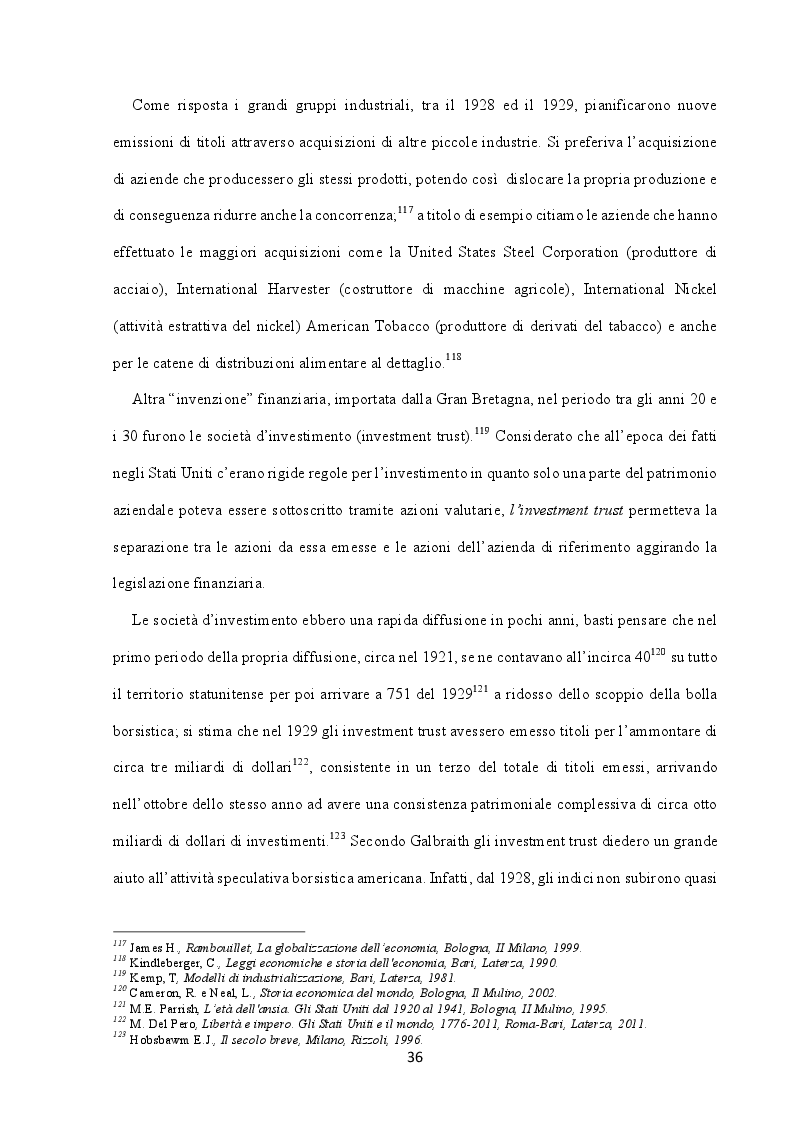 Estratto dalla tesi: La grande depressione del 1929. Origini, conseguenze, politiche di ripresa