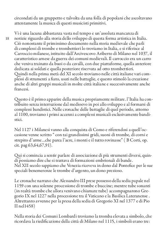 Estratto dalla tesi: La storia delle bande