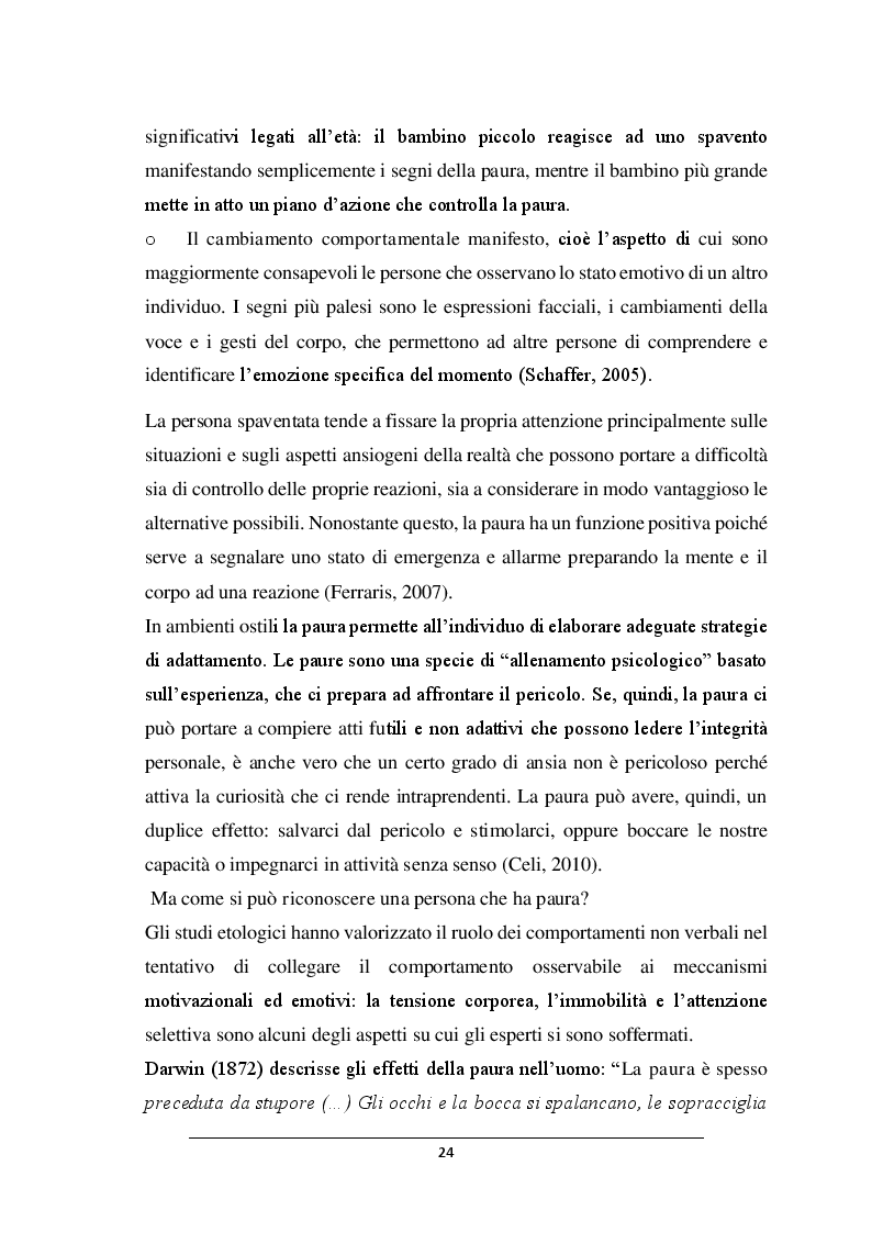 Anteprima della tesi: POSSO AVERE PAURA. Percorso didattico nella scuola dell'infanzia, Pagina 3