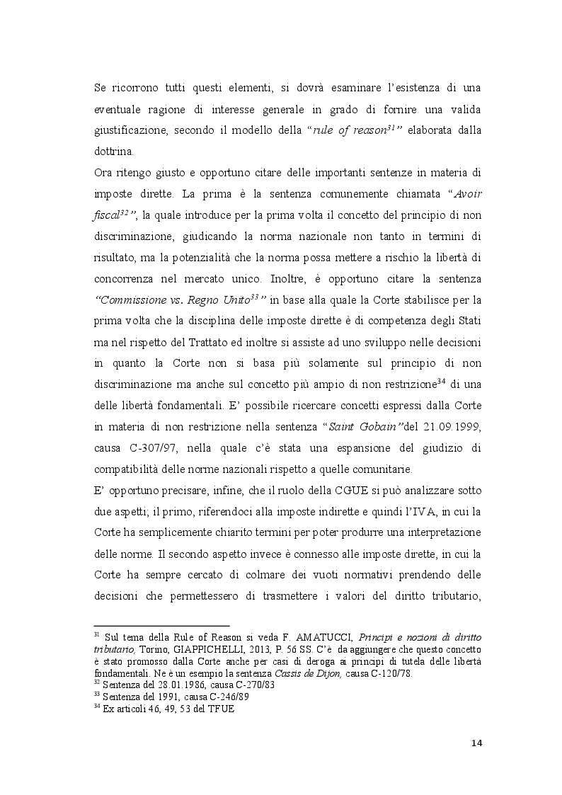 Estratto dalla tesi: Coordinamento ed armonizzazione dell'imposizione societaria in seno all'Unione Europea