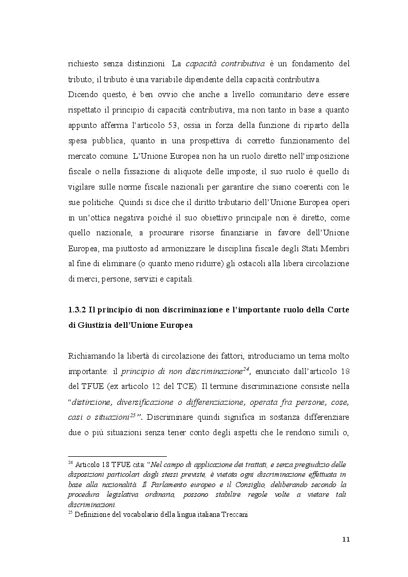 Anteprima della tesi: Coordinamento ed armonizzazione dell'imposizione societaria in seno all'Unione Europea, Pagina 9