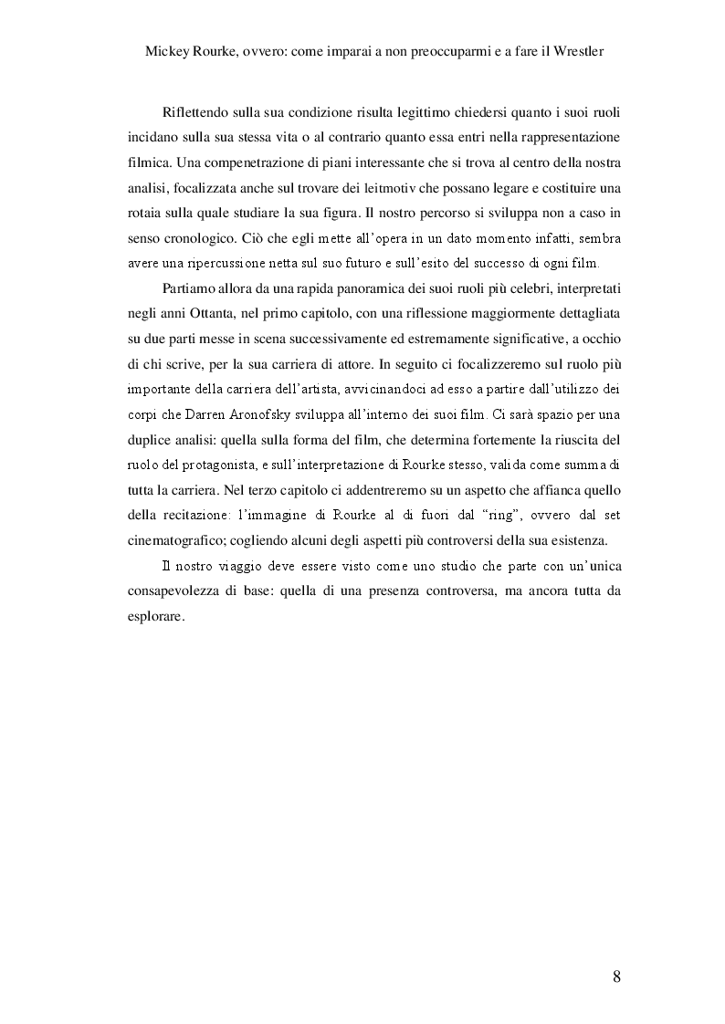 Anteprima della tesi: Mickey Rourke, ovvero: come imparai a non preoccuparmi e a fare il Wrestler, Pagina 3