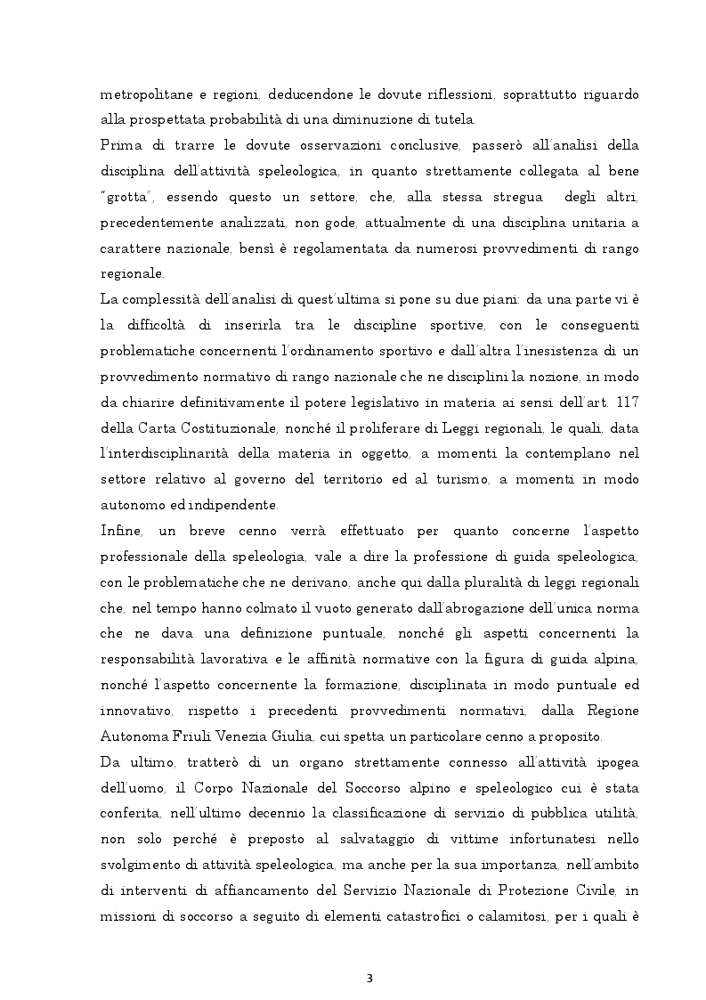 Anteprima della tesi: Il regime giuridico delle grotte, Pagina 4