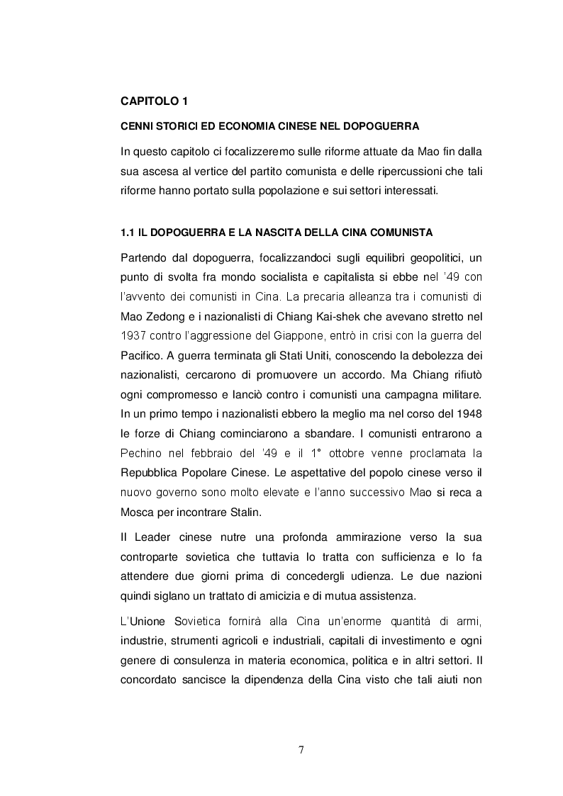 Anteprima della tesi: Cina: nascita e affermazione di una potenza economica, Pagina 4
