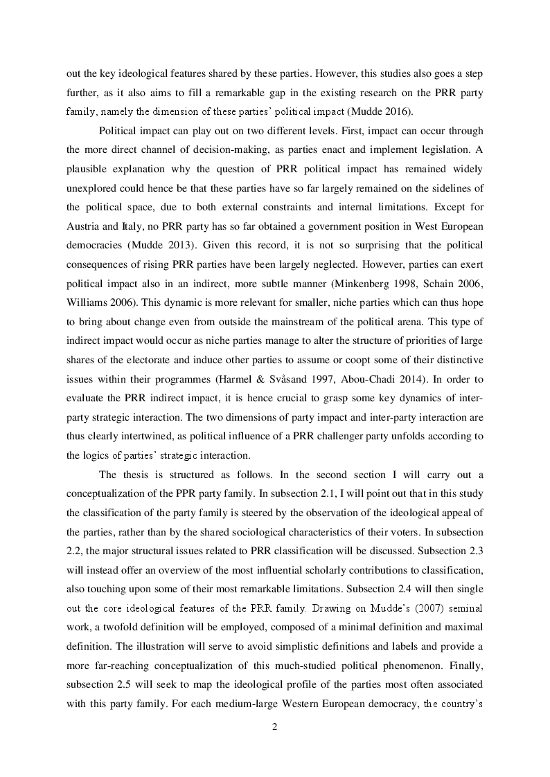 Anteprima della tesi: The Populist Radical Right in Western Europe: Ideology and Agenda Impact on International Issues, Pagina 3