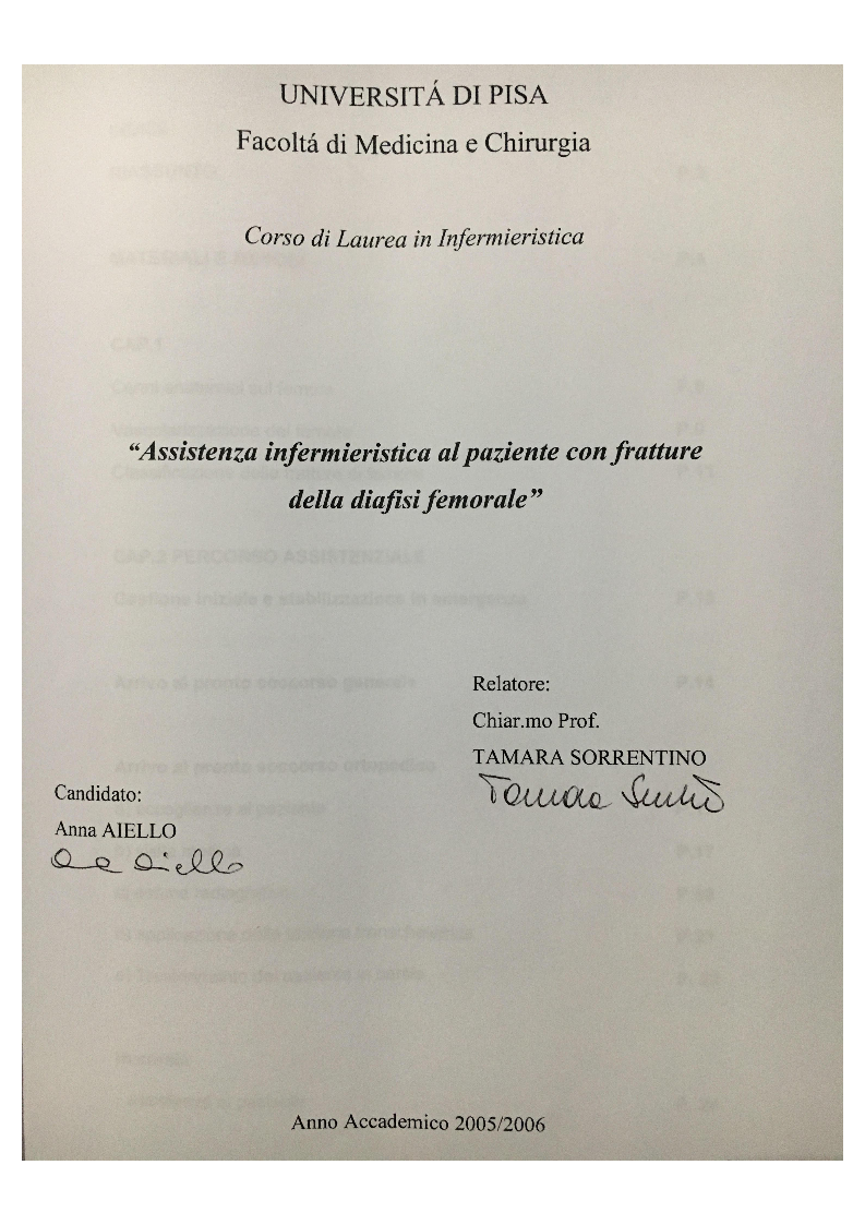 Anteprima della tesi: Assistenza infermieristica al paziente con fratture della diafisi femorale, Pagina 1