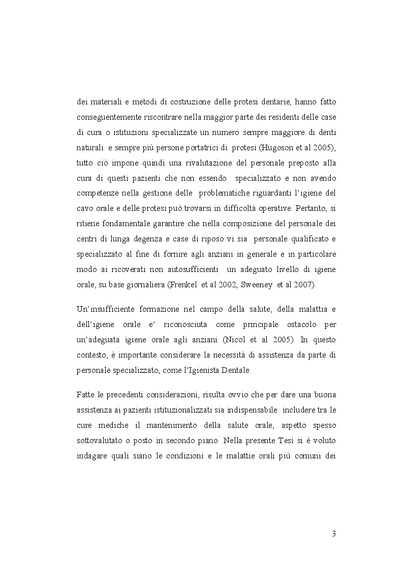 Anteprima della tesi: Igiene orale nel paziente istituzionalizzato: importanza di una unità mobile, Pagina 4