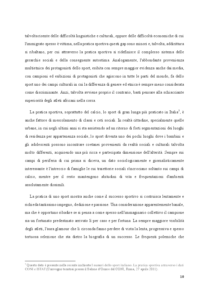 Estratto dalla tesi: Media e Sport: l'immagine educativa del mondo del Calcio