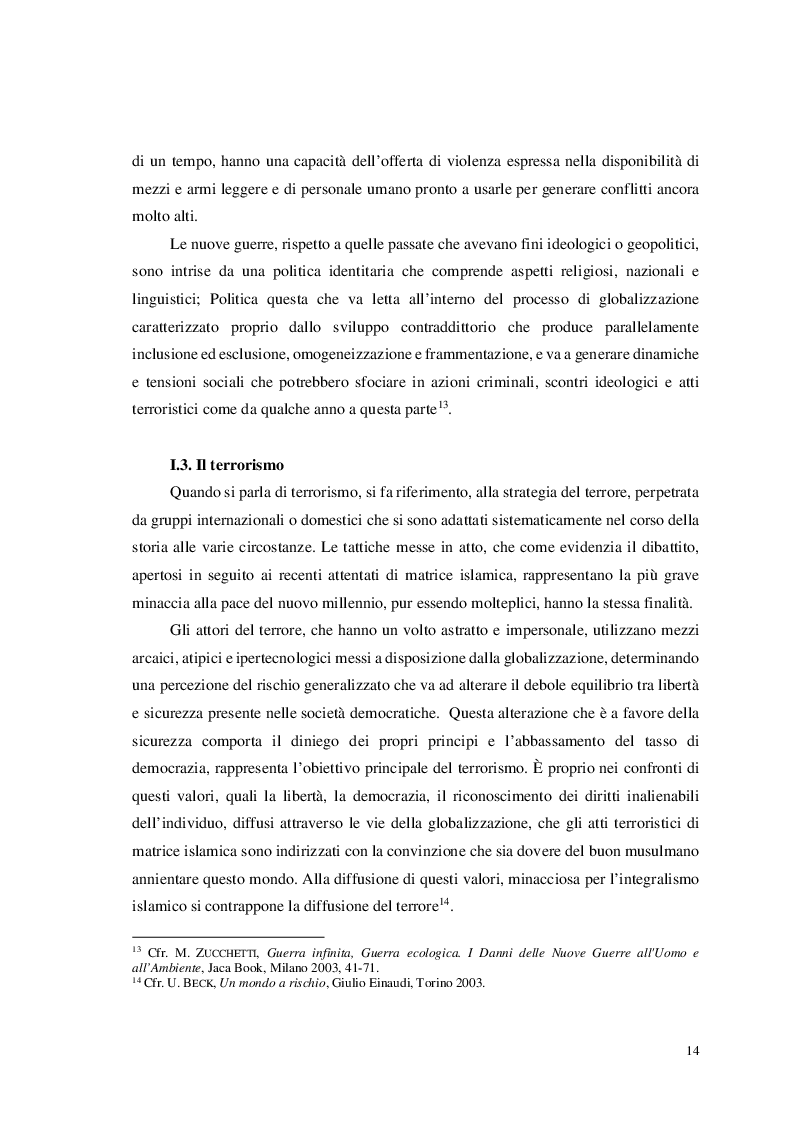 Estratto dalla tesi: Missione di Pace, Vangelo di Pace: In divisa per il bene di tutti