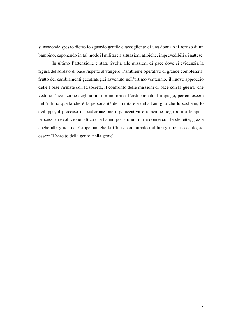 Anteprima della tesi: Missione di Pace, Vangelo di Pace: In divisa per il bene di tutti, Pagina 4