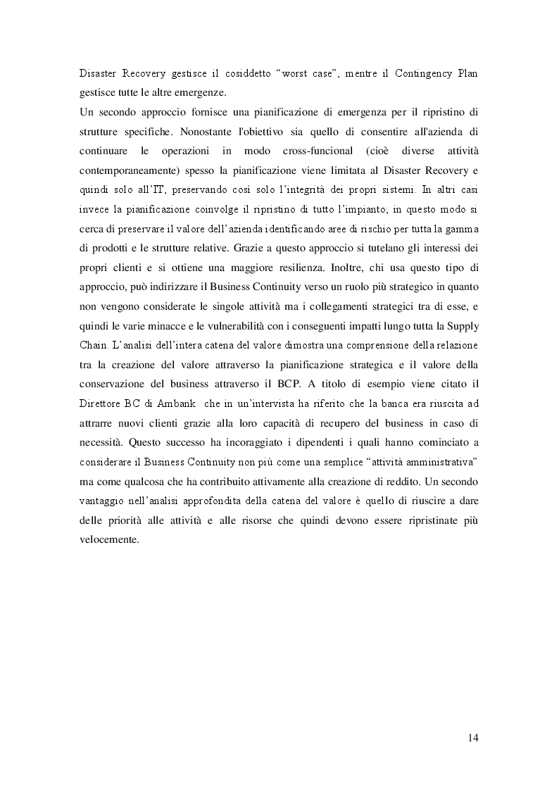 Estratto dalla tesi: Sviluppo del Business Continuity Plan nel settore farmaceutico: il caso Haupt Pharma