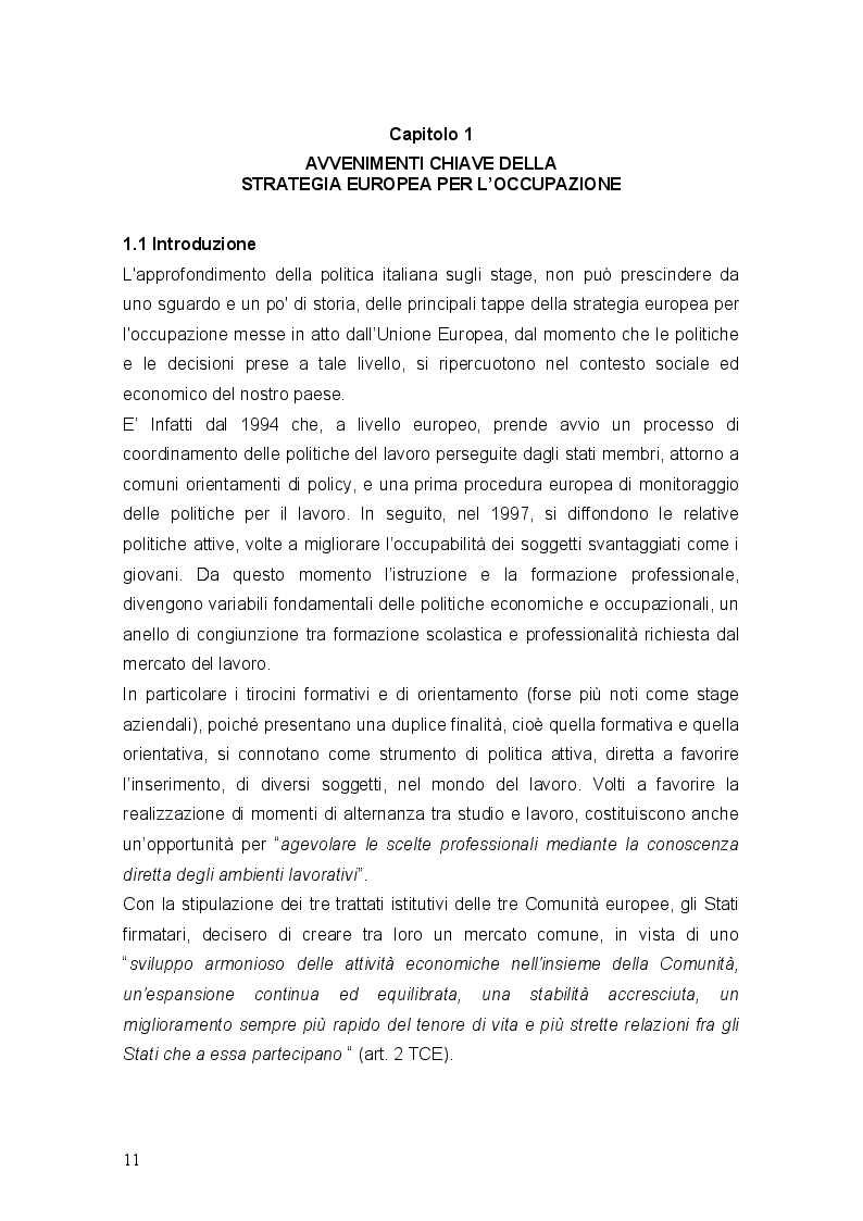 Anteprima della tesi: Stages ultima frontiera del precariato, Pagina 7