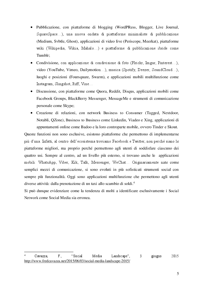 Anteprima della tesi: Social Media e Ascolto della Rete , Pagina 5