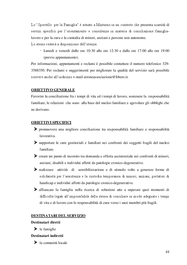 Anteprima della tesi: Dalla teoria alla prassi: progettazione, gestione e valutazione dello sportello per la famiglia, Pagina 6