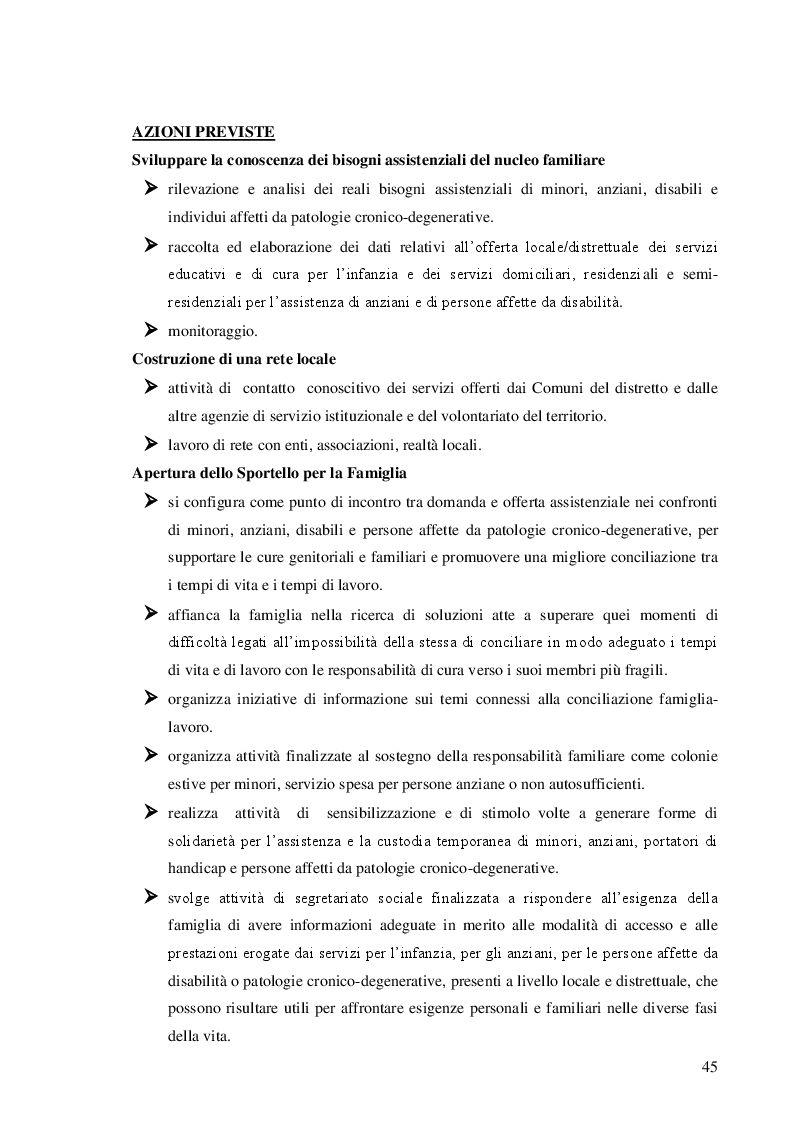Anteprima della tesi: Dalla teoria alla prassi: progettazione, gestione e valutazione dello sportello per la famiglia, Pagina 7