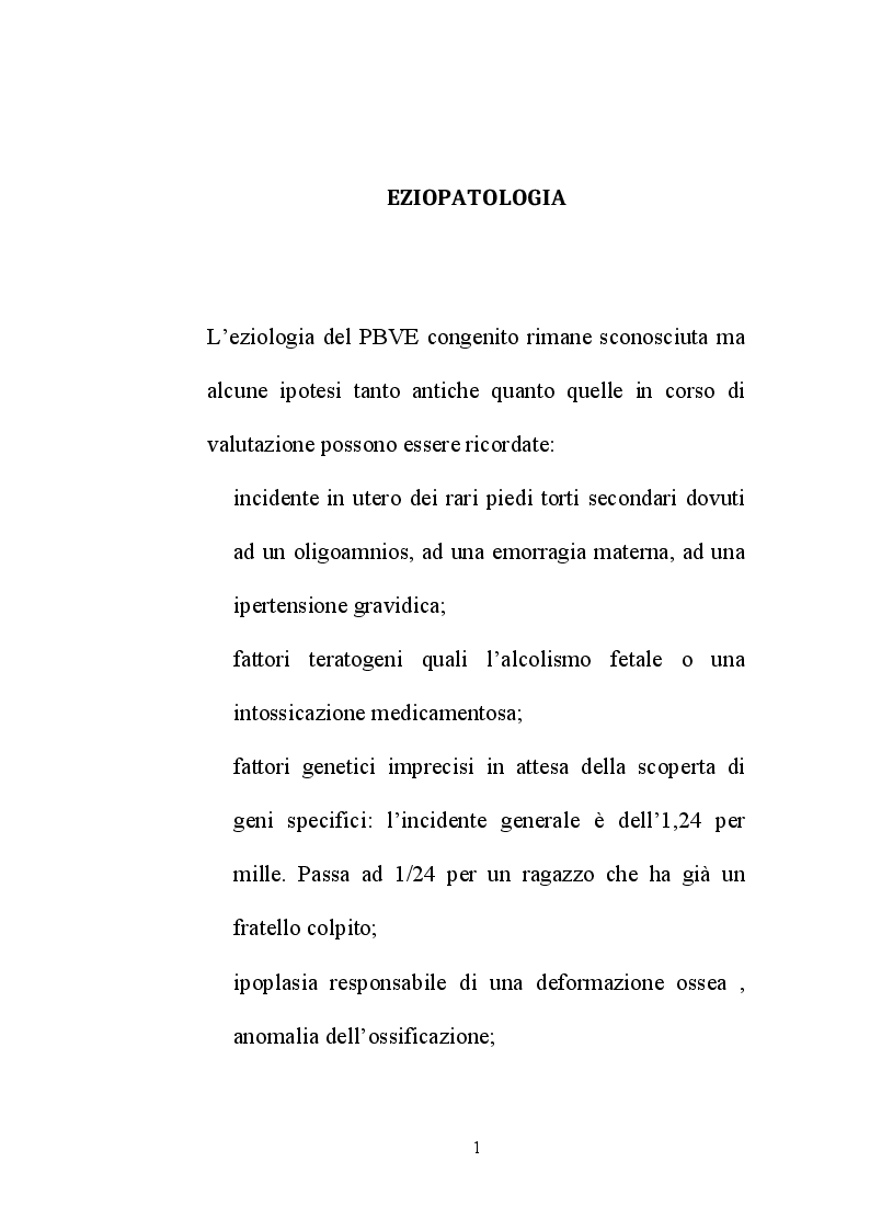 Anteprima della tesi: Il piede torto congenito: aspetti diagnostici e terapeutici, Pagina 4