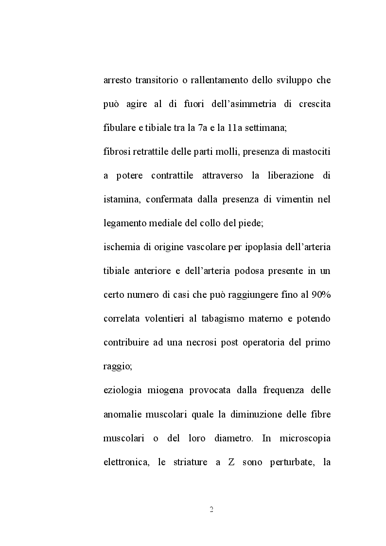 Anteprima della tesi: Il piede torto congenito: aspetti diagnostici e terapeutici, Pagina 5