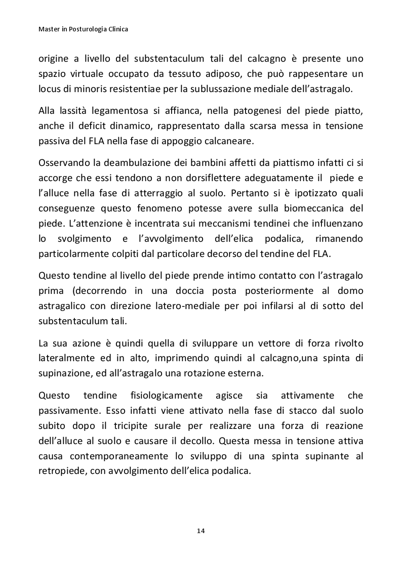 Estratto dalla tesi: Importanza della posturologia in pediatria: dall’indagine posturale clinica/computerizzata alle solette di riprogrammazione posturale
