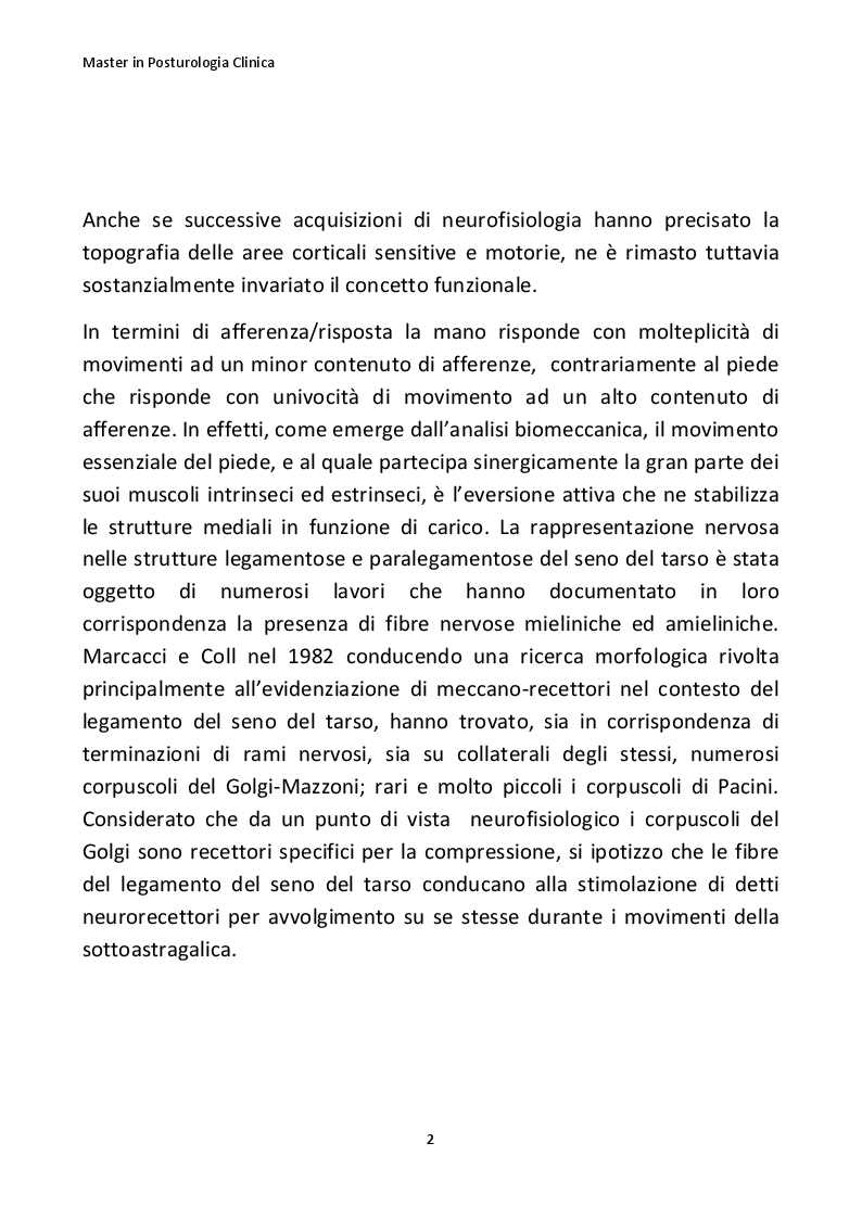 Anteprima della tesi: Importanza della posturologia in pediatria: dall’indagine posturale clinica/computerizzata alle solette di riprogrammazione posturale, Pagina 3