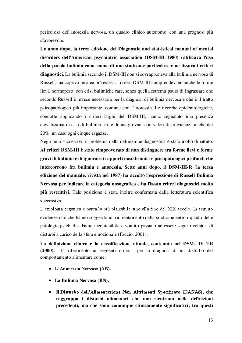 Anteprima della tesi: I disturbi del comportamento alimentare: una visione d'insieme, Pagina 9