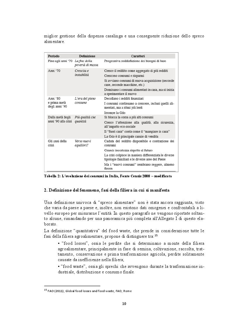 Anteprima della tesi: Recupero e redistribuzione sociale delle derrate alimentari: il caso del Centro Agroalimentare di Torino. Stato dell’arte e proposte di adozione di buone pratiche., Pagina 8