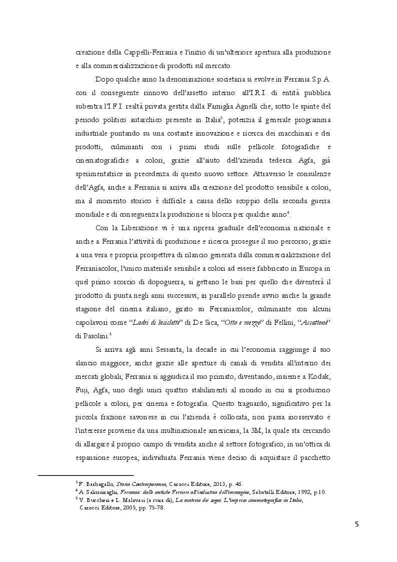 Anteprima della tesi: Dalla polvere da sparo alla pellicola: nascita e futuro di Ferrania, Pagina 3