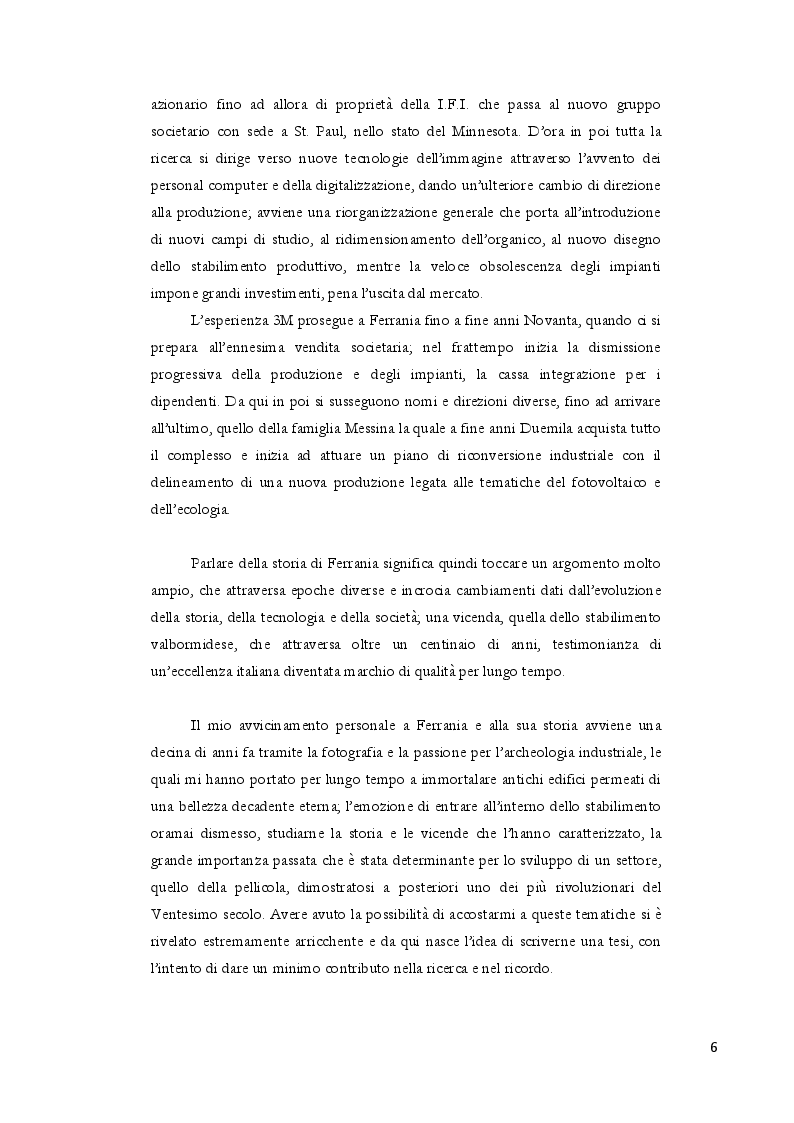 Anteprima della tesi: Dalla polvere da sparo alla pellicola: nascita e futuro di Ferrania, Pagina 4