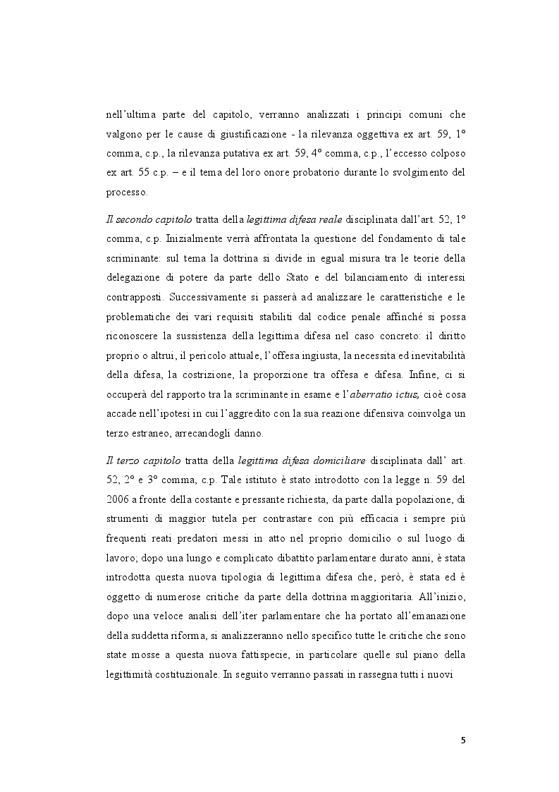 Anteprima della tesi: La legittima difesa: caratteristiche e limiti del diritto di autotutela , Pagina 3