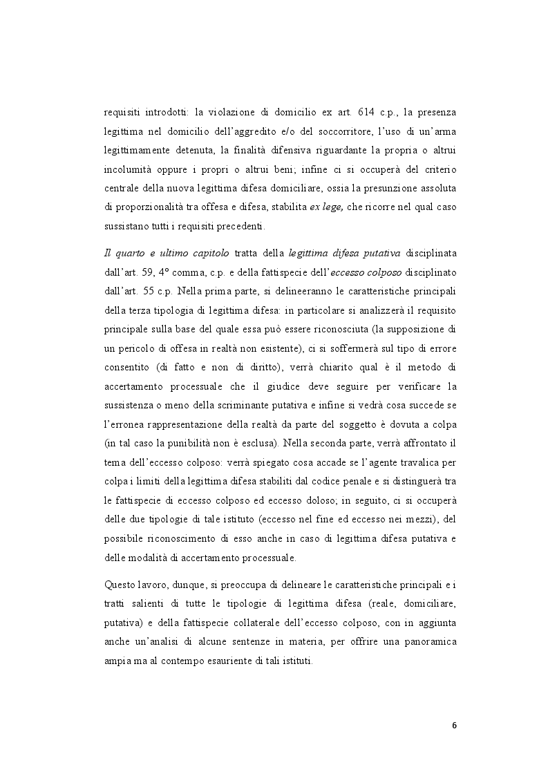 Anteprima della tesi: La legittima difesa: caratteristiche e limiti del diritto di autotutela , Pagina 4