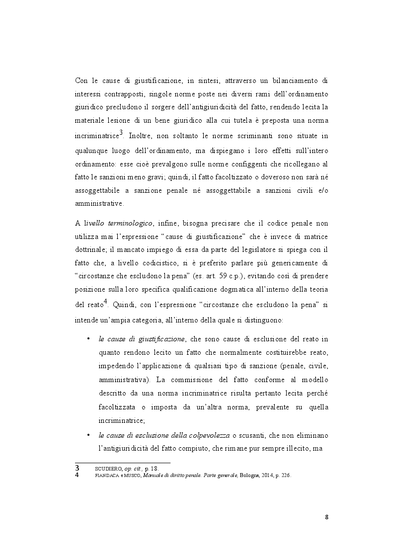 Anteprima della tesi: La legittima difesa: caratteristiche e limiti del diritto di autotutela , Pagina 6