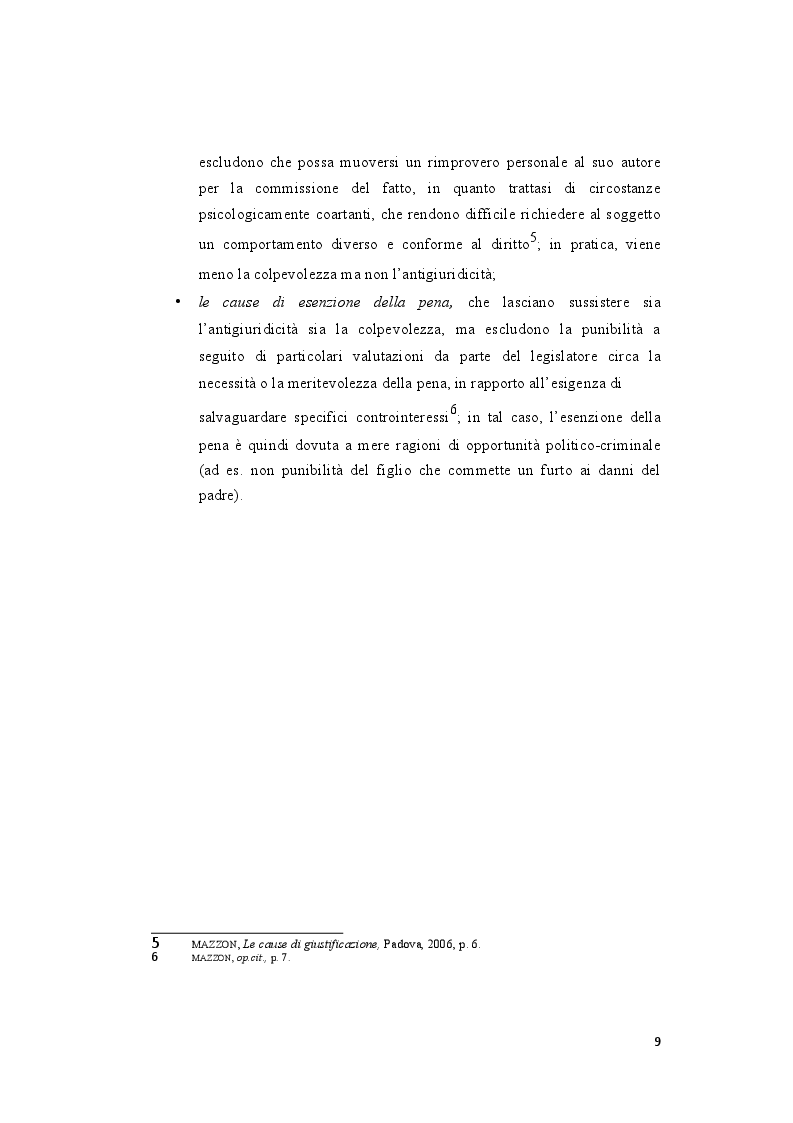 Anteprima della tesi: La legittima difesa: caratteristiche e limiti del diritto di autotutela , Pagina 7