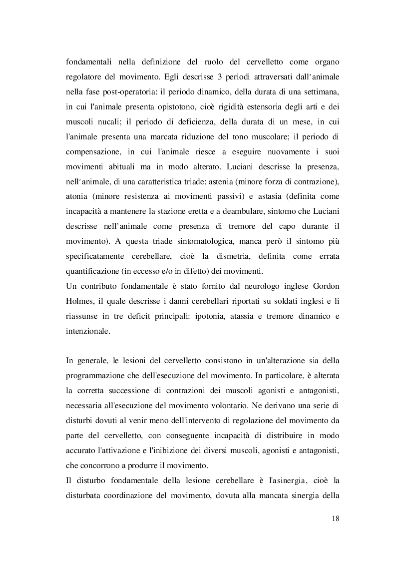 Estratto dalla tesi: L'intervento riabilitativo nell'atassia