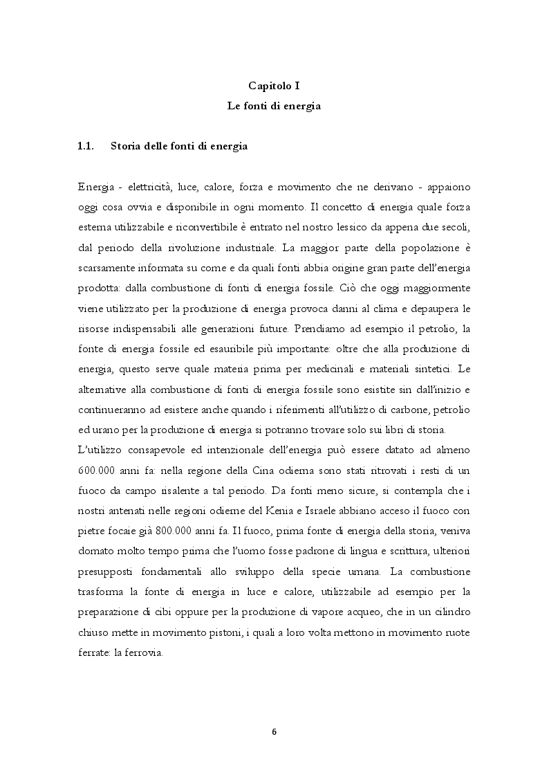 Anteprima della tesi: Energie Rinnovabili: politica energetica, effetti e prospettive, Pagina 5