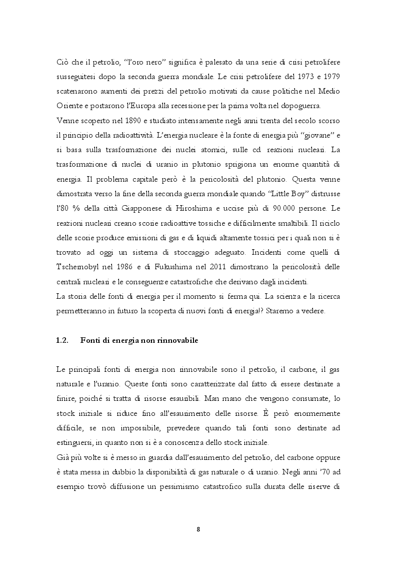 Anteprima della tesi: Energie Rinnovabili: politica energetica, effetti e prospettive, Pagina 7