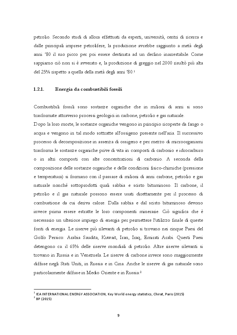 Anteprima della tesi: Energie Rinnovabili: politica energetica, effetti e prospettive, Pagina 8