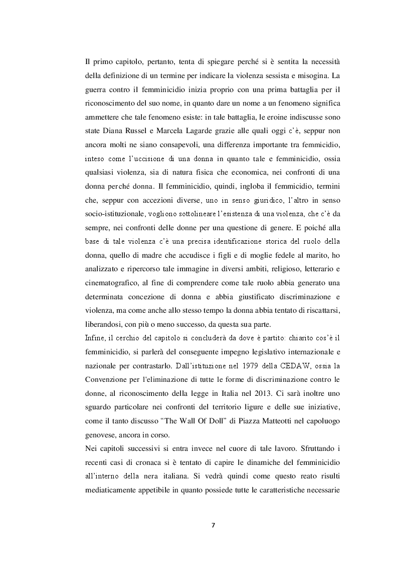 Anteprima della tesi: Il femminicidio in formato notizia, Pagina 3