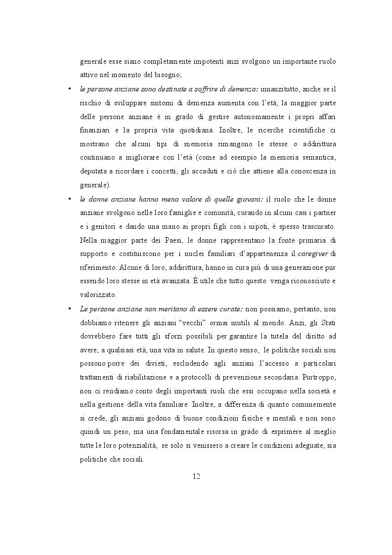 Anteprima della tesi: L'Invecchiamento: un percorso attivo nel volontariato, Pagina 7