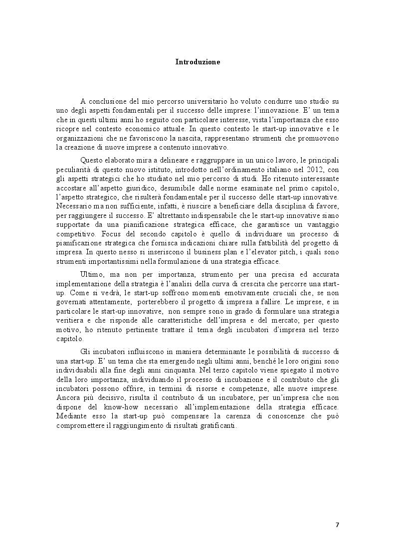 Anteprima della tesi: Le start-up e gli incubatori di impresa: due modelli per favorire l'imprenditorialità, Pagina 3