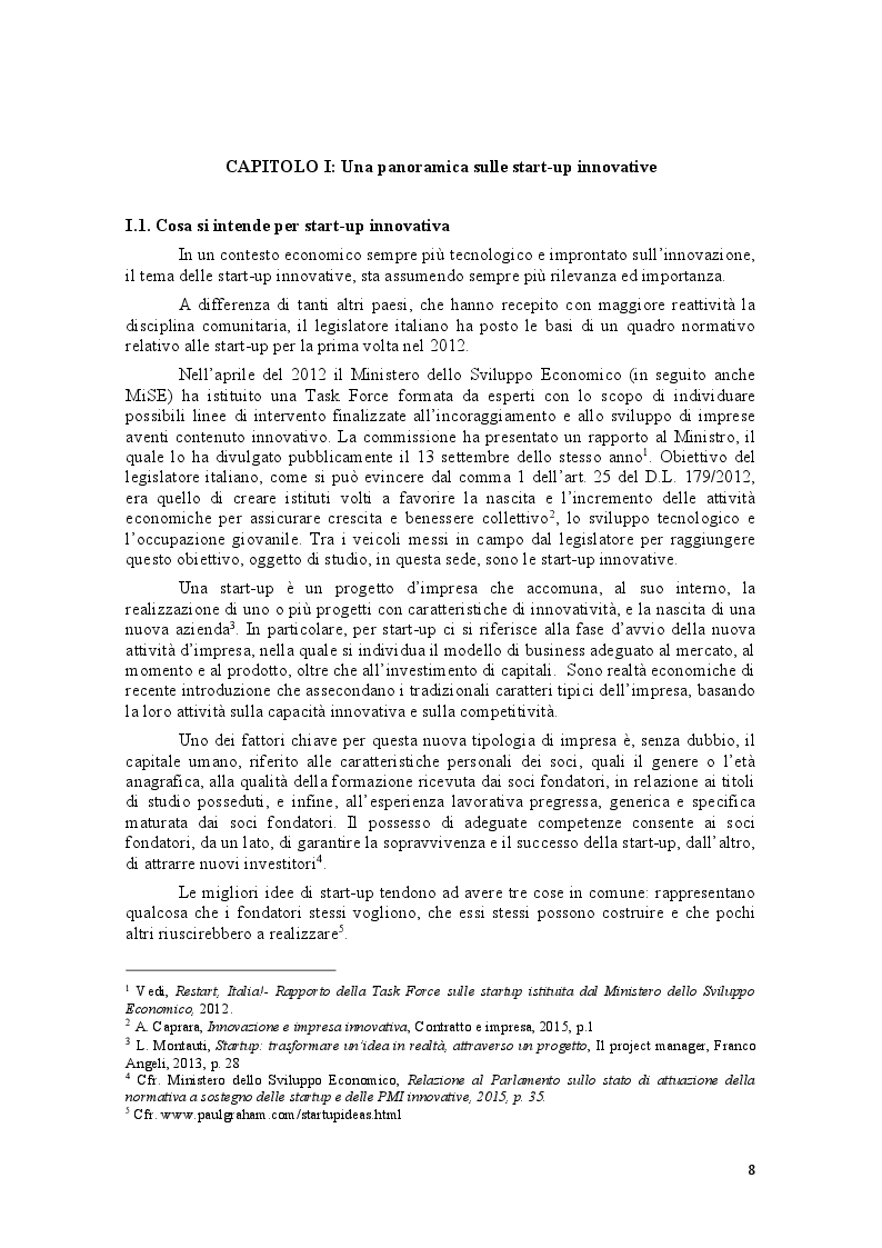 Anteprima della tesi: Le start-up e gli incubatori di impresa: due modelli per favorire l'imprenditorialità, Pagina 4