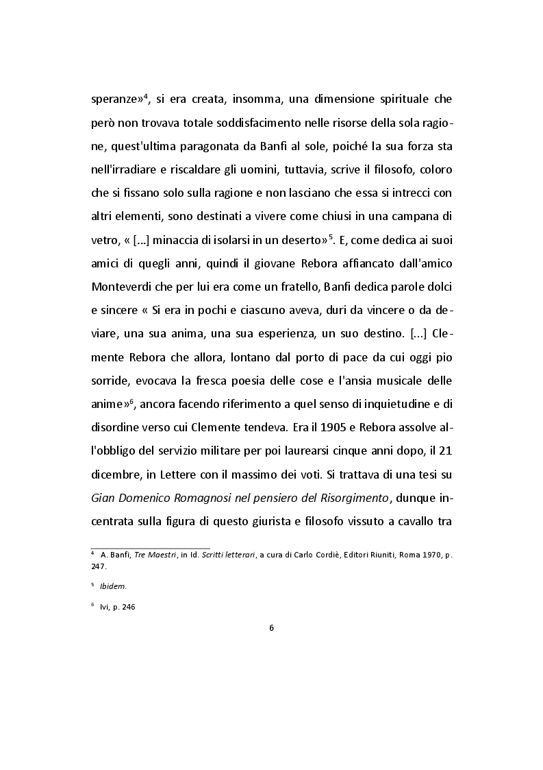 Anteprima della tesi: Analisi dei Frammenti lirici di Clemente Rebora, Pagina 6