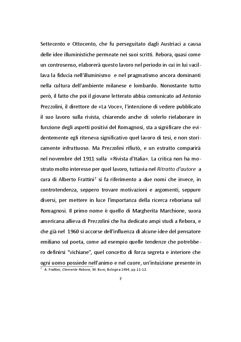 Anteprima della tesi: Analisi dei Frammenti lirici di Clemente Rebora, Pagina 7