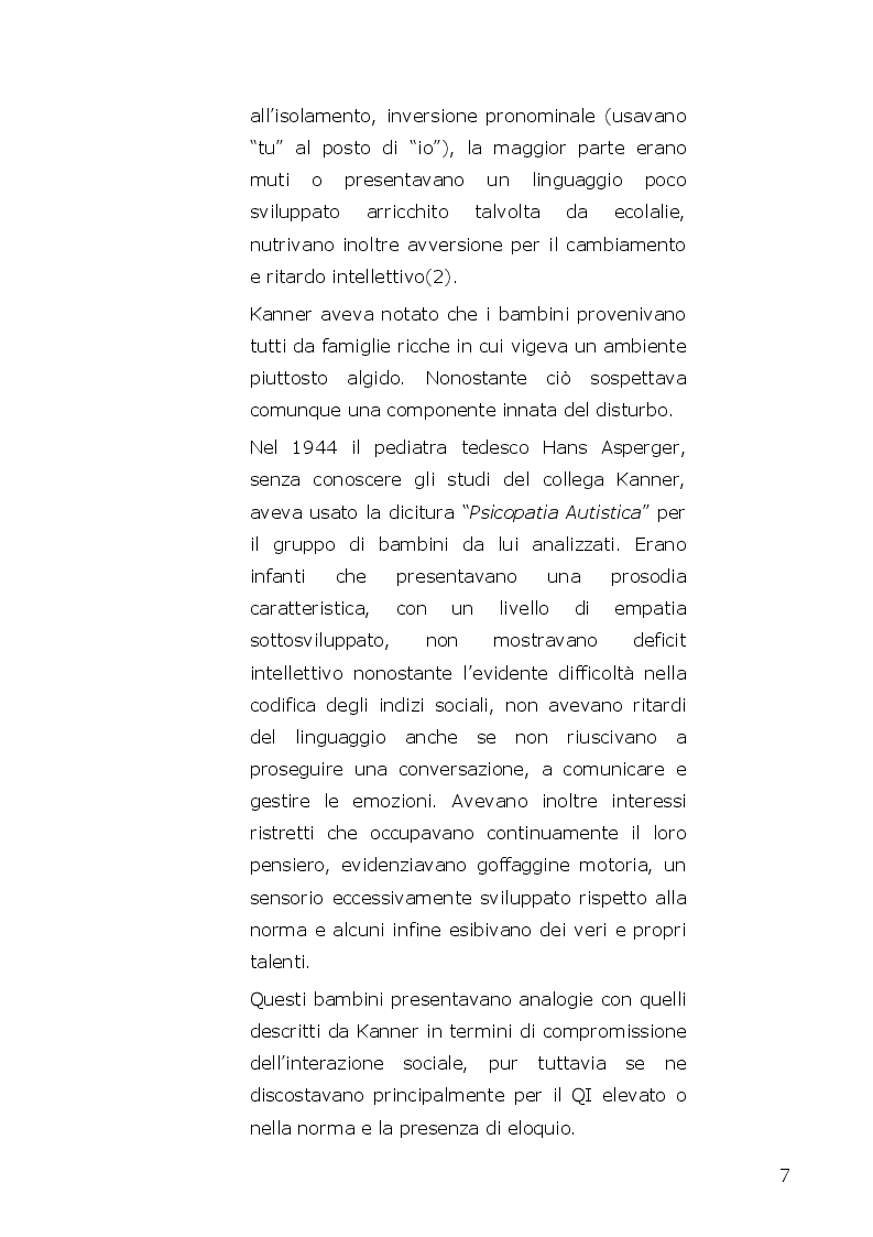 Anteprima della tesi: I disturbi dello spettro autistico: l'influenza della componente alessitimica nella determinazione dell'ossessività, Pagina 5