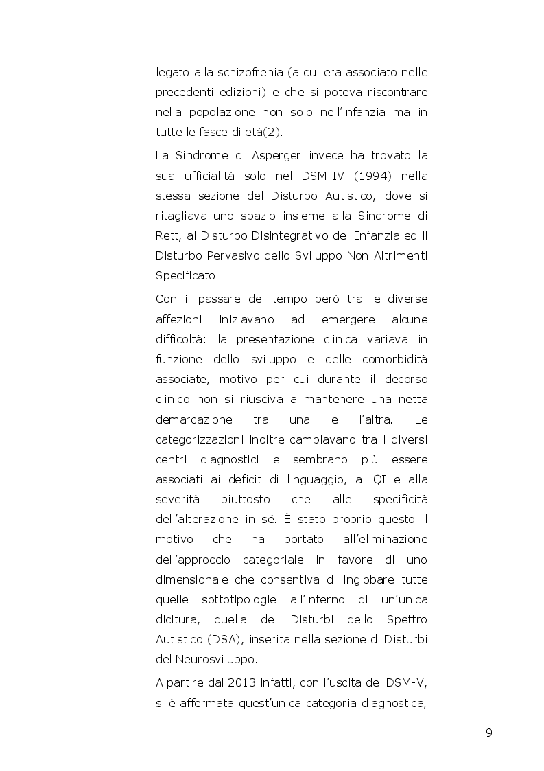 Anteprima della tesi: I disturbi dello spettro autistico: l'influenza della componente alessitimica nella determinazione dell'ossessività, Pagina 7