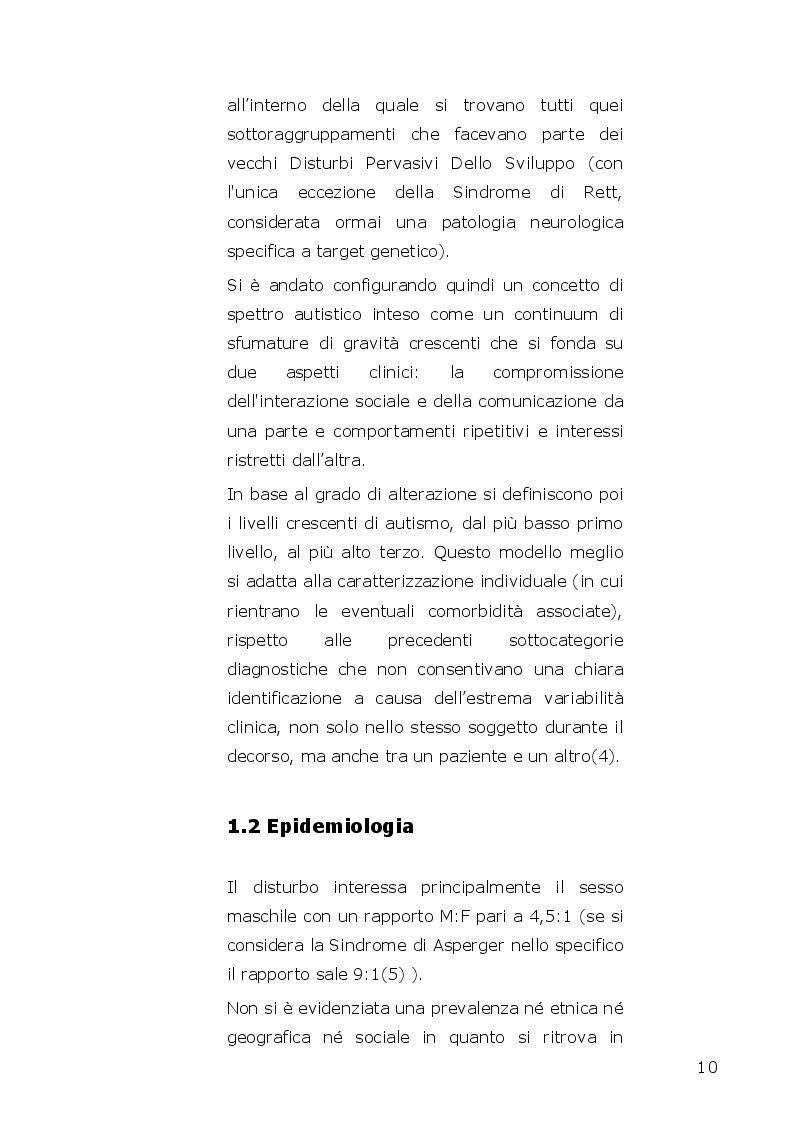 Anteprima della tesi: I disturbi dello spettro autistico: l'influenza della componente alessitimica nella determinazione dell'ossessività, Pagina 8
